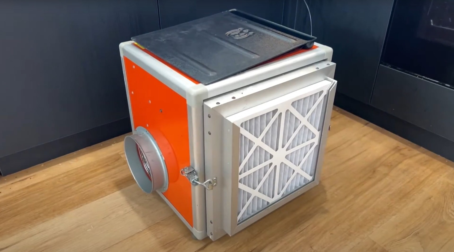 Professional air filtration and dehumidification unit used for water damage restoration and air quality control